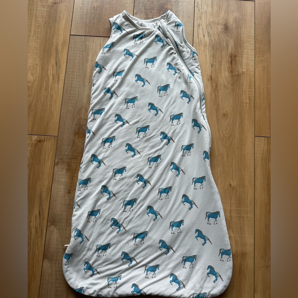 Kyte Baby Blue Horse Print Baby Sleep Sack 1.0